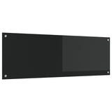 Kök Backsplash Svart 120x40x0,6 cm Härdat Glas