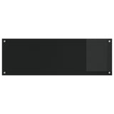 Kök Backsplash Svart 120x40x0,6 cm Härdat Glas