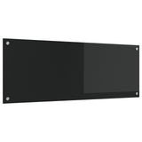 Kök Backsplash Svart 110x40x0,6 cm Härdat Glas