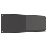 Kök Backsplash Mörkgrå 120x40x0,6 cm Härdat Glas