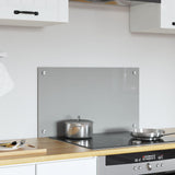 Kök Backsplash Ljusgrå 70x40x0,6 cm Härdat Glas