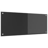 Köksskydd Mörkgrå 100x40x0,6 cm Härdat Glas