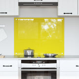Kök Backsplash Gul 80x60x0,6 cm Härdat Glas