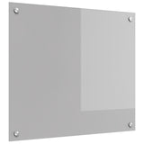Kök Backsplash Ljusgrå 70x60x0,6 cm Härdat Glas