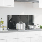 Kök Backsplash Mörkgrå 90x40x0,6 cm Härdat Glas