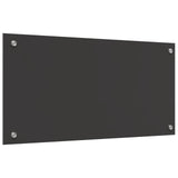 Kök Backsplash Mörk Grå 80x40x0,6 cm Härdat Glas