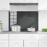 Kök Backsplash Mörkgrå 90x60x0,6 cm Härdat Glas