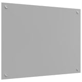 Kök Backsplash Ljusgrått 80x50x0,6 cm Härdat Glas