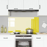 Kök Backsplash Gul 120x60x0,6 cm Tempererat Glas