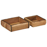 2-delars Brickset i Solid Återvunnet Trä
